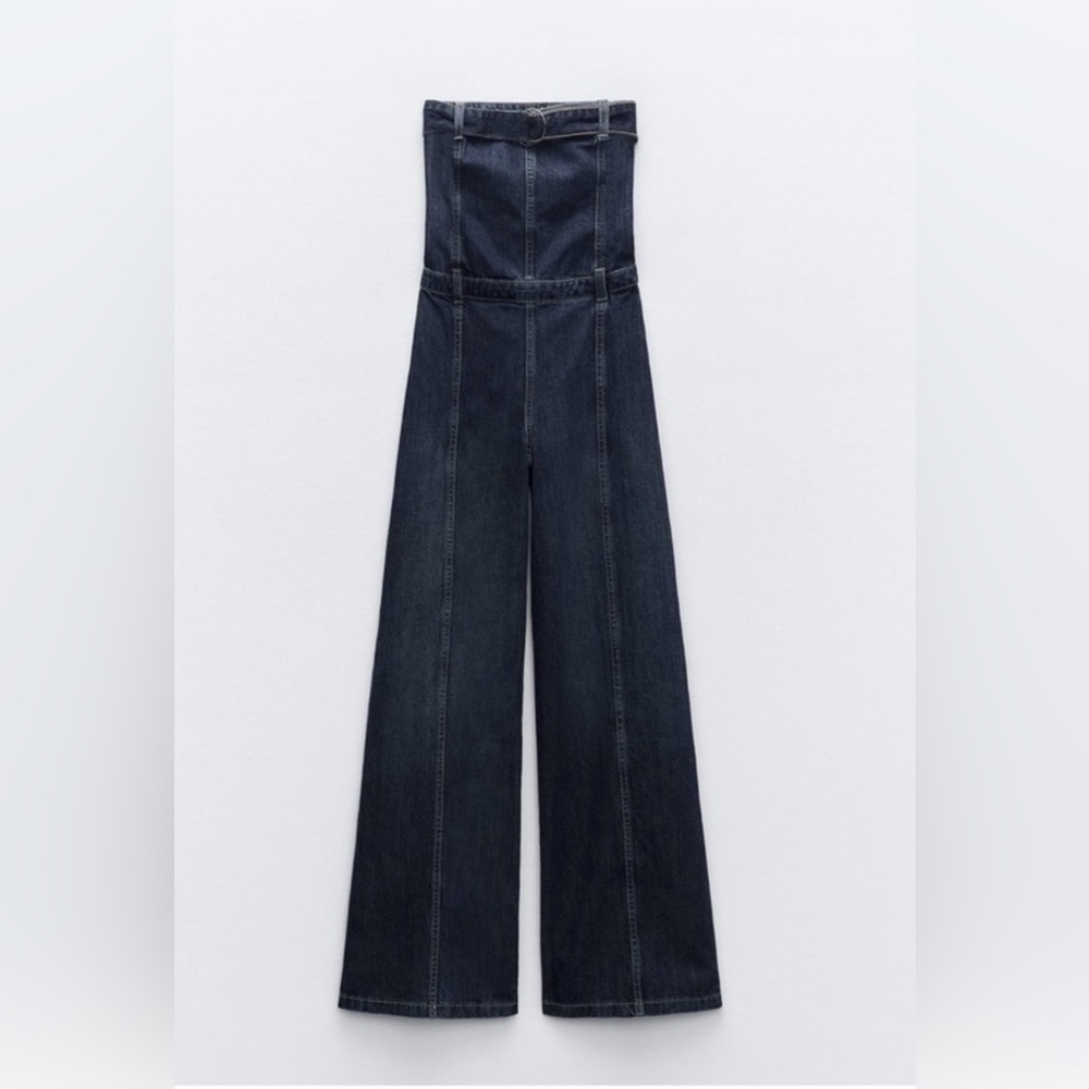 New Zara Women's Denim Jumpsuit Size Medium